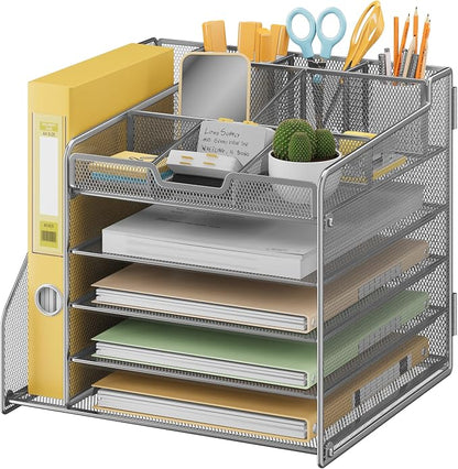 Lavatino 5-Tier Metal Mesh Desk Organizer by Lavatino