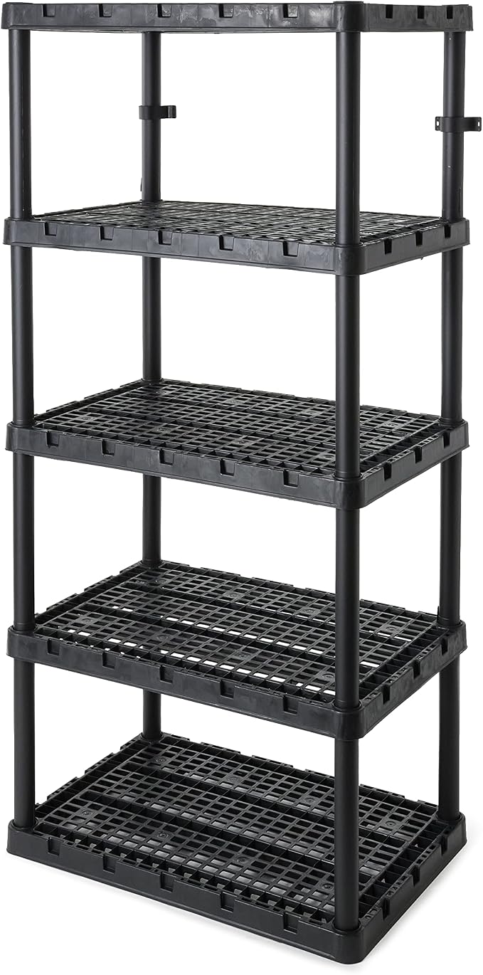 Gracious Living 2 Pack XL Heavy-Duty Storage Shelves, Knect-A-Shelf 5-Shelf - Image 6
