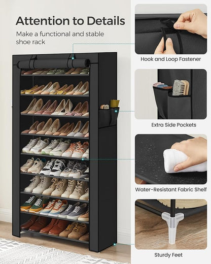 SONGMICS 10-Tier Shoe Rack, Shoe Storage Cabinet - Image 6