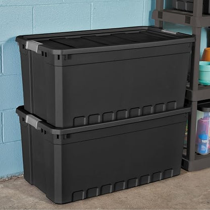 Sterilite 50-Gallon Large Stackable Rugged Industrial Storage Tote Container - Image 7