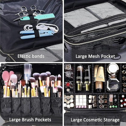JOURMON Travel Makeup Train Case, Large Capacity Cosmetic Bags - Image 5