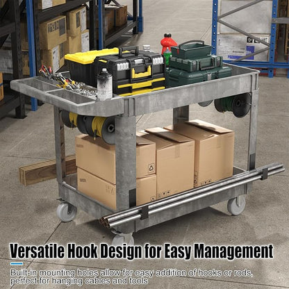 Heavy-Duty Utility Cart Tool Cart, Extra Large Rolling Carts - Image 5