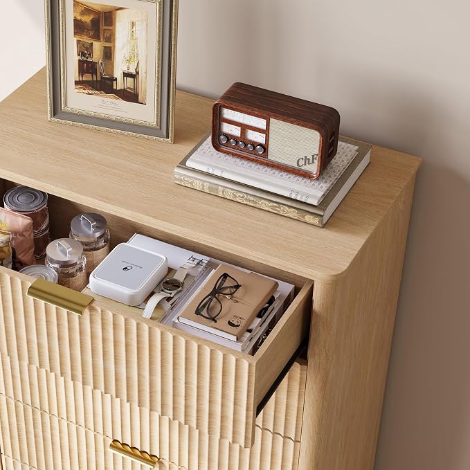 LINSY Fluted Dresser for Bedroom - Image 8