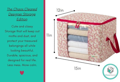Chaos Cleared Canvas Storage Bags Designer Organizer 2 Pack – Seasonal Storage - Image 5