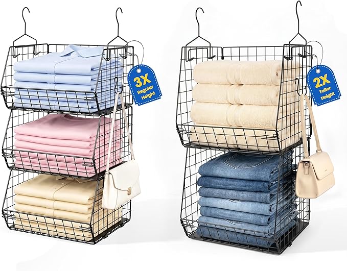 5 Tier Metal Hanging Closet Organizer by LeaforyHome