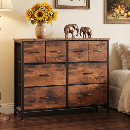 DUMOS Dresser for Bedroom with 8 Fabric Drawers, Wide Fabric Dresser | Storage - Image 7