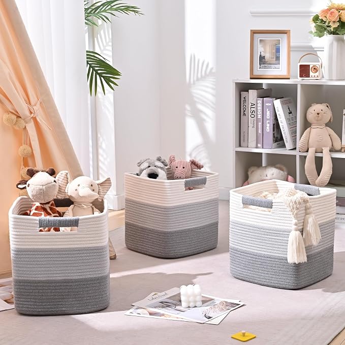 12 Inch Storage Cubes, 3 Pack Cube Storage Bins - Image 3