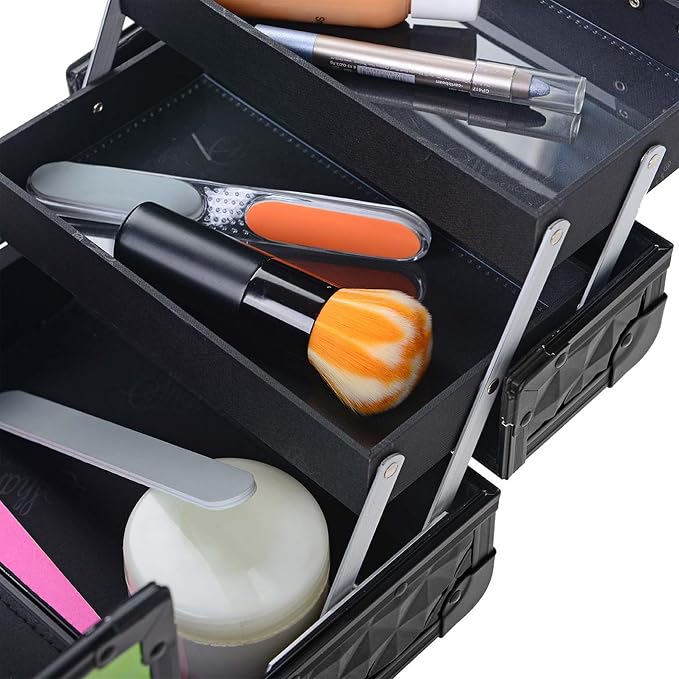 SHANY Chic Makeup Train Case Cosmetic Box Portable Makeup Case Cosmetics Beauty - Image 11