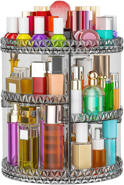 360 Rotating Makeup Organizer, DIY Adjustable Cosmetics Organizer, Professional by HEMTROY