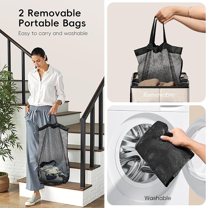 150L Double Laundry Hamper - Image 6