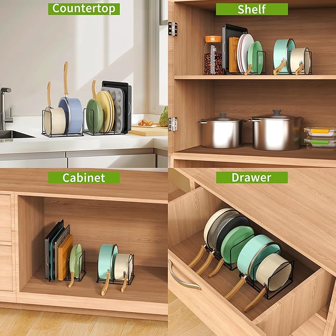 Pan and Pot Organizer Rack, Cutting Board Organizer - Image 3