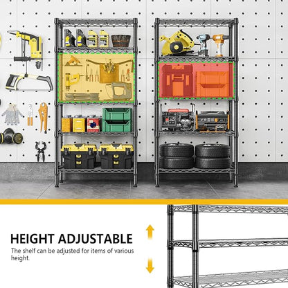 1250 lbs 5 Tier Shelf Metal Storage Shelves Shelving Wire Rack Heavy Duty - Image 6