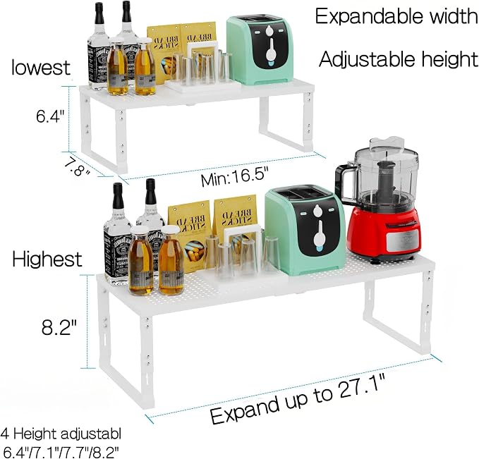 Heavy-Duty Adjustable Metal Shelf Organizer - Image 6