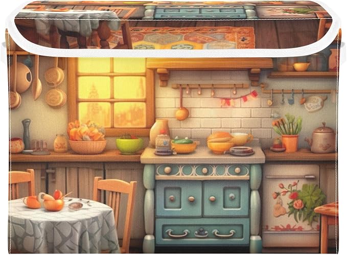 Rustic Kitchen Pattern Storage Bins by LLCxigua