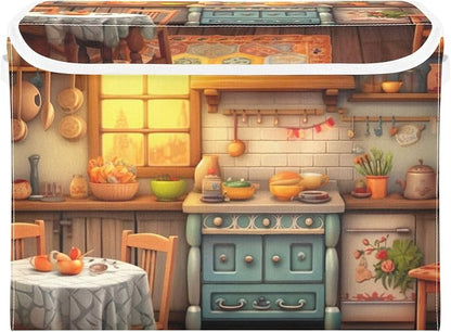 Rustic Kitchen Pattern Storage Bins by LLCxigua