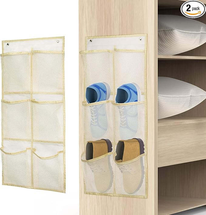 Wall Mounted Shoes Rack 2Pack/Can Store 6Pairs of Sneakers, by Yocice