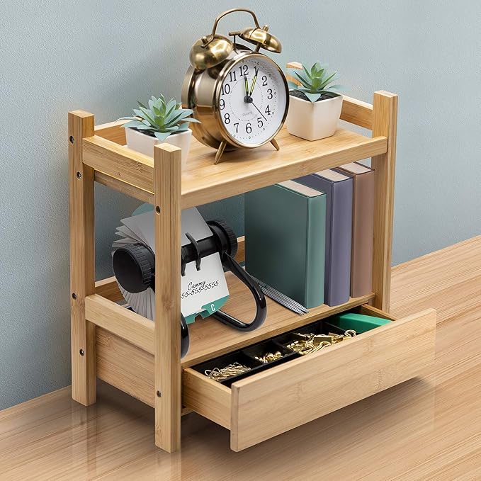 Sorbus Bamboo Bathroom Counter Organizer – 2-Tier Shelf - Image 6