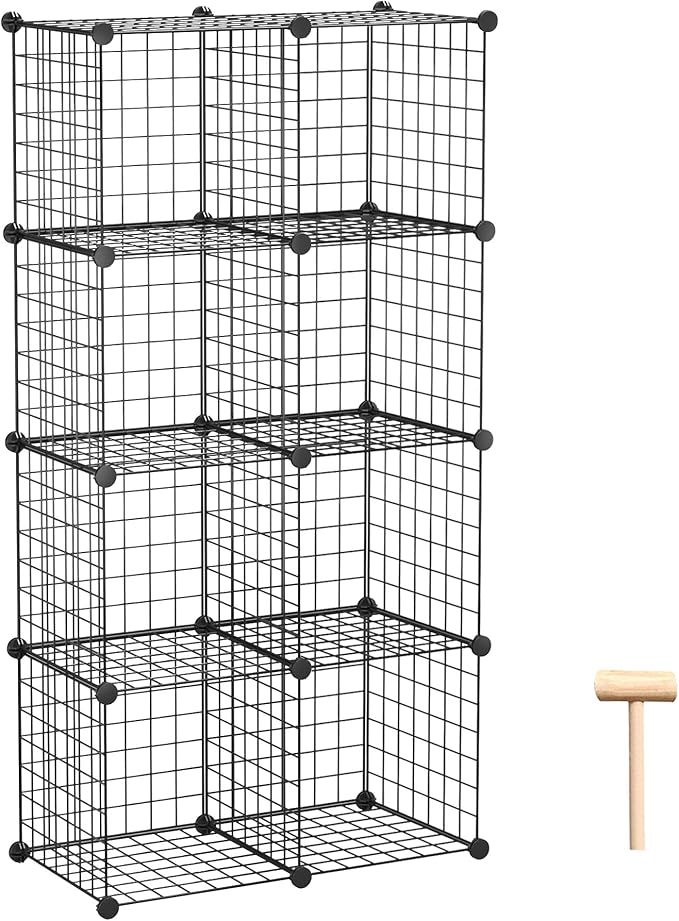 C&AHOME Wire Cube Storage, 8-Cube Organizer Metal C Grids Storage, Storage Bins by CAHOME