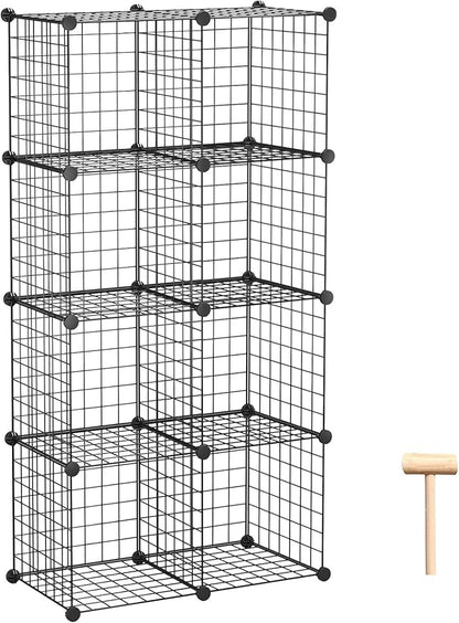 C&AHOME Wire Cube Storage, 8-Cube Organizer Metal C Grids Storage, Storage Bins by CAHOME