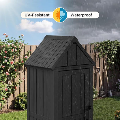Bifanuo Deck Box Storage Shed Outdoor Storage Cabinet, Vertical Waterproof - Image 7