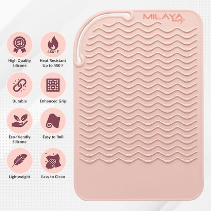 Vanity Accessories Heat Resistant Mat – Silicone Flat Iron & Curling Iron Holder - Image 4