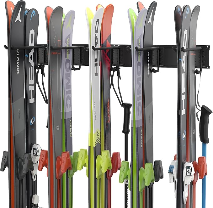 Ultrawall Ski Rack, Wall Mounted Ski Storage by UltrawallGarageTools