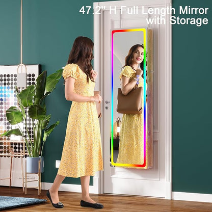 HNEBC LED Mirror Jewelry Cabinet - Image 11