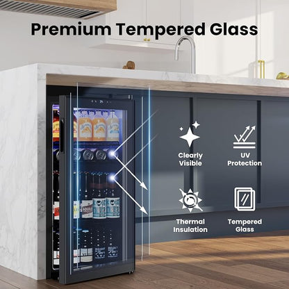 Yeego Beverage Refrigerator Cooler, 105 Cans Drink Fridge - Image 4