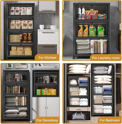 UAMFURI Stackable Storage Bins, 275QT Collapsible Drawers - Image 8