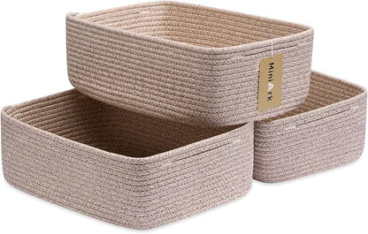 Large Shallow Organizing Baskets 15x11x5.1 Inches by MiniArkStorageBasketsHome