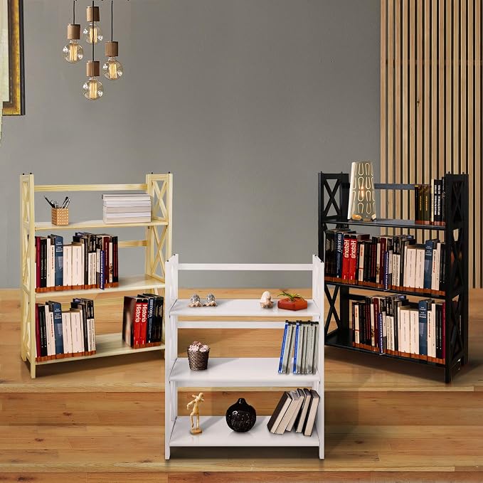 Casual Home Montego 3-Shelf Folding Bookcase, 27.5" Wide - Image 14