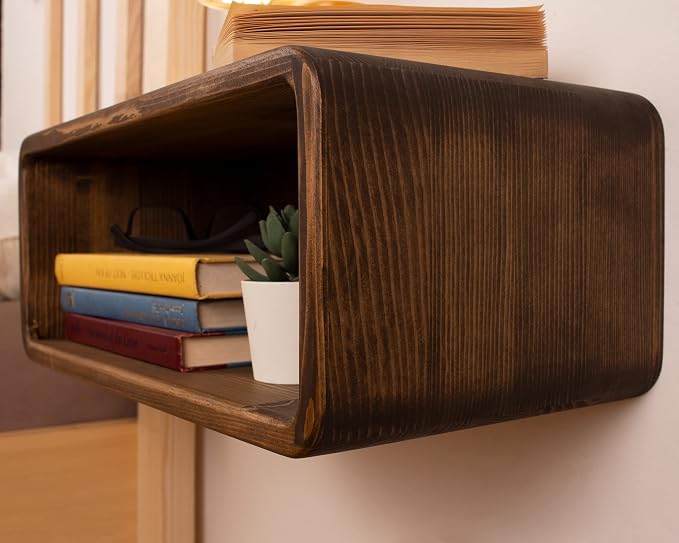 Floating Nightstand Wooden, Bedside Table, Nightstand Shelf, Wall Mounted - Image 3