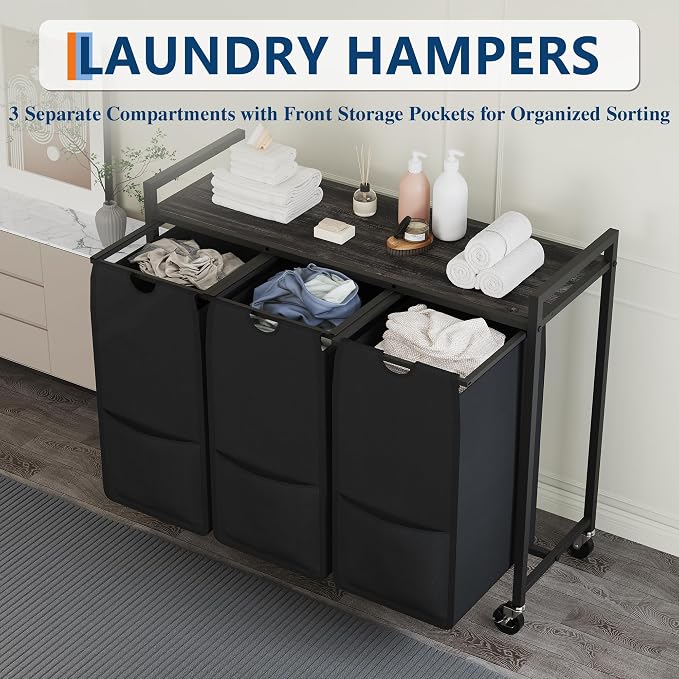 Garvee Rolling Laundry Hamper - Image 6