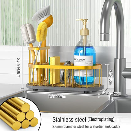 Kitchen Sink Organizer with Sponge Holder & Brush Holder - Image 7