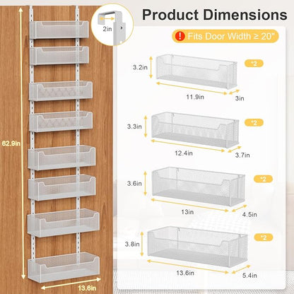 VyGrow Over the Door Organizer, 8-Tier Pantry Organizer - Image 3