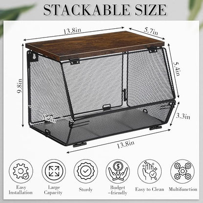 Teenyyou 2 Pcs Stackable Mesh Fruit Basket - Image 2
