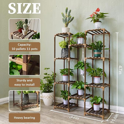 Uneedem Plant Stand Indoor Outdoor, Tall Plant Shelf - Image 3