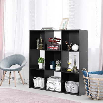 JupiterForce 9 Cube Storage Organizer Wooden Display Shelf W/ 5 Removable Back - Image 7