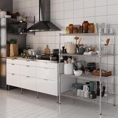 24" Deep x 36" Wide x 54" Height Wire Shelving Kit | 4-Tier | NSF Commercial - Image 2