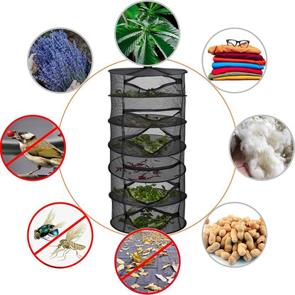 Desy & Feeci Drying Net Herbs 6-Layer Hanging Herbs Drying Rack Drying Net - Image 5