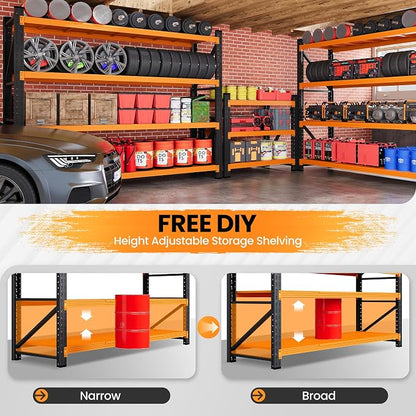 Storage Shelves Heavy Duty, 6000LBS Metal Garage Shelving 24” Deep Storage Rack - Image 4