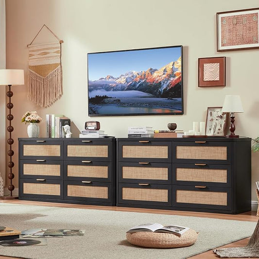 LEYAOYAO Rattan 6 Drawer Dresser by LEYAOYAO-Findtheshiningpointofyourideallife%EF%BC%81
