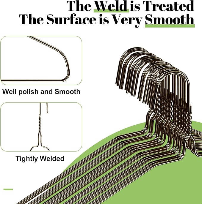 Wire Metal Clothes Hangers Bulk 100 Pack, 16 Inch 12 Gauge Standard Size - Image 5