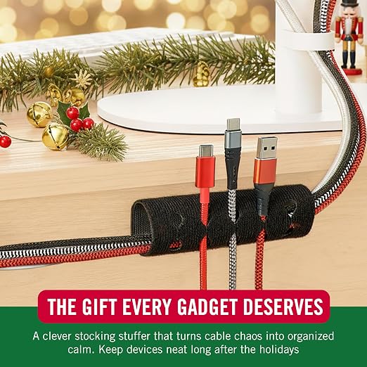 Velcro Brand Cord Organizer for Desk & Nightstand, Stocking Stuffers for Adults - Image 2