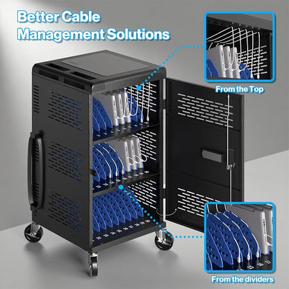 4 Pack | Fully Assembled 30 Bay Multi Device Charging Station - Image 6