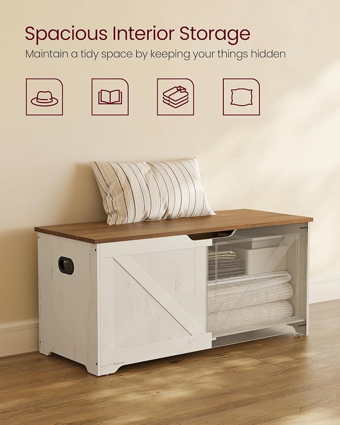 VASAGLE Storage Chest, Storage Bench - Image 4