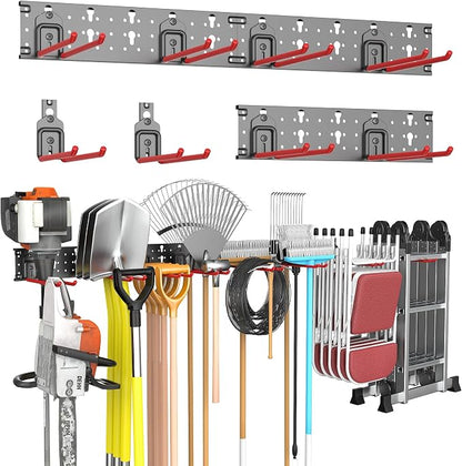 TORACK Garden Tool Organizer Wall Mounted, Garage Folding Chair Storage Rack by TORACK