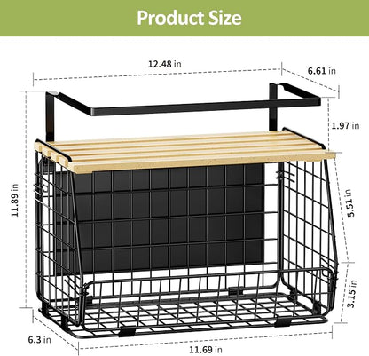 Magnetic Shelf for Fridge with Lid: 2 Pack Fruit Potato and Onion Storage Bin - Image 8