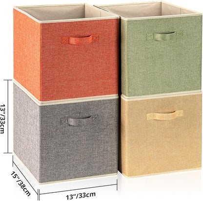 Storage Cube Organizer Bin 13" x 15" x 13" Large Boxes Fabric Basket - Image 6