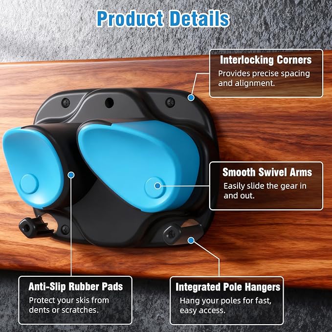 WDZREE Ski & Snowboard Wall Rack - Image 7